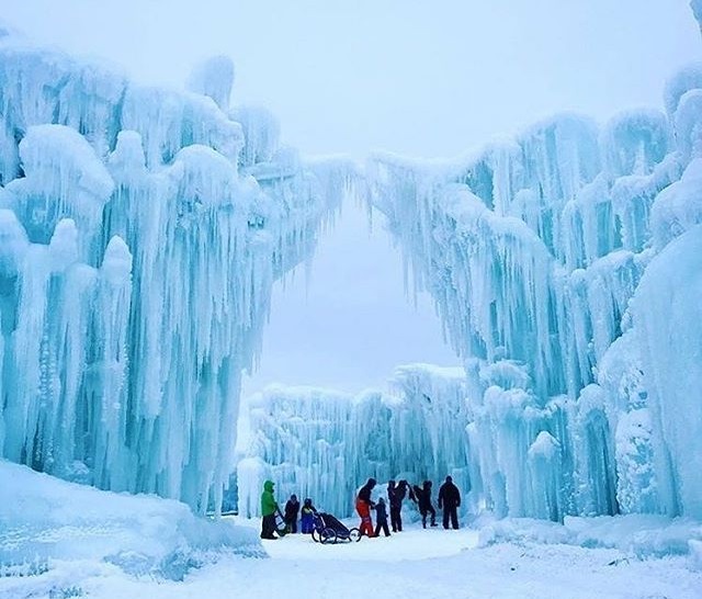Ice Castle in Winnipeg, MB.
